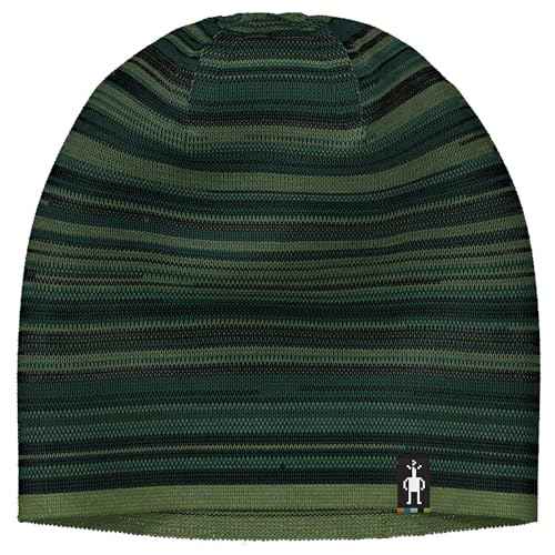 Smartwool Standard Boundary Line Reversible Beanie, Fern Green