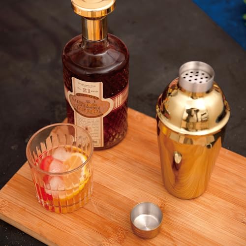 JNWINOG 12Pcs-Cocktail Shaker Set Stainless Steel Bartending Kit 18.6oz Cocktail Bar Set Cocktail Mix Drink Making Kit Pro...