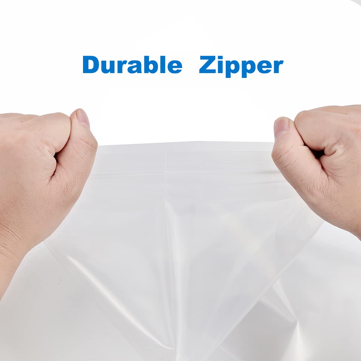 Somoga 200 PCS 1.5" x 1.5" Thick 2.4 Mil Small Clear Zip Poly Bags Mini Plastic Reclosable Zip Seal Lock Bags Necklace Ring Coin Beads Jewelry Pill Zipper Bag