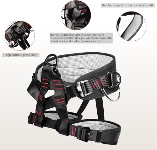Tree Climbing Gear,Tree Climbing Spikes, Tree Climbing Gear with Adjustable Climbing Straps and Steel Core Flip Line, Rock...