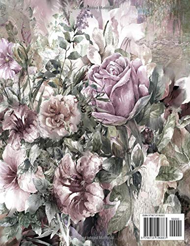 Giant Notebook: Giant Notebook Journal with 1000 Sheets (500 College Ruled Pages) 8.5 x 11Pretty Stylish Rose Floral Design For Professionals, Students, Artists, Writers and Teachers