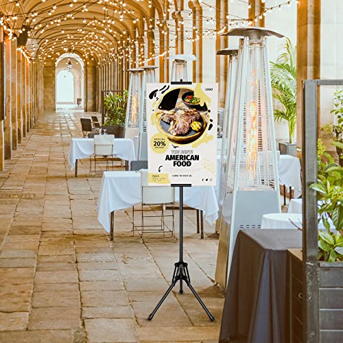 GSOW Poster Stand for Display, 80'' Adjustable Sign Stand Tripod, Retractable Poster Board Stand Double-Sided Banner Stan...