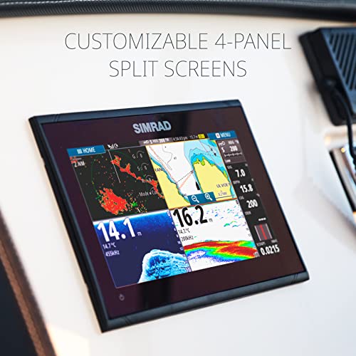 Simrad GO Chartplotter and Fish Finder, with Transducer and Radar Options, Preloaded C-MAP Discover Chart Card