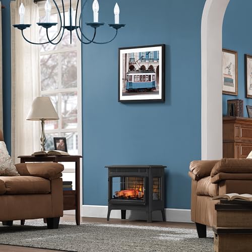 duraflame Freestanding Electric Fireplace Stove Heater with 3D Flame Effect for 1,000 Sq. Ft. Room, Black