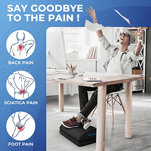 BlissTrends Foot Rest for Under Desk at Work-Versatile Foot Stool with Washable Cover-Comfortable Footrest with 2 Adjustab...