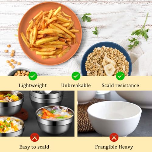Premium Wheat Straw Dinnerware Sets for 4,Dishwasher & Microwave Safe Plates and Bowls Sets 20-Piece, Unbreakable and Ligh...
