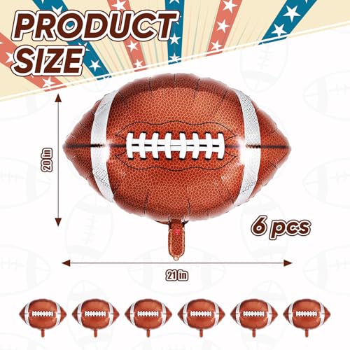 Football Balloons, 27'' Rugby Shaped Aluminum Foil Balloons for Sports Mylar Balloon Footballs Birthday Party Decorations ...