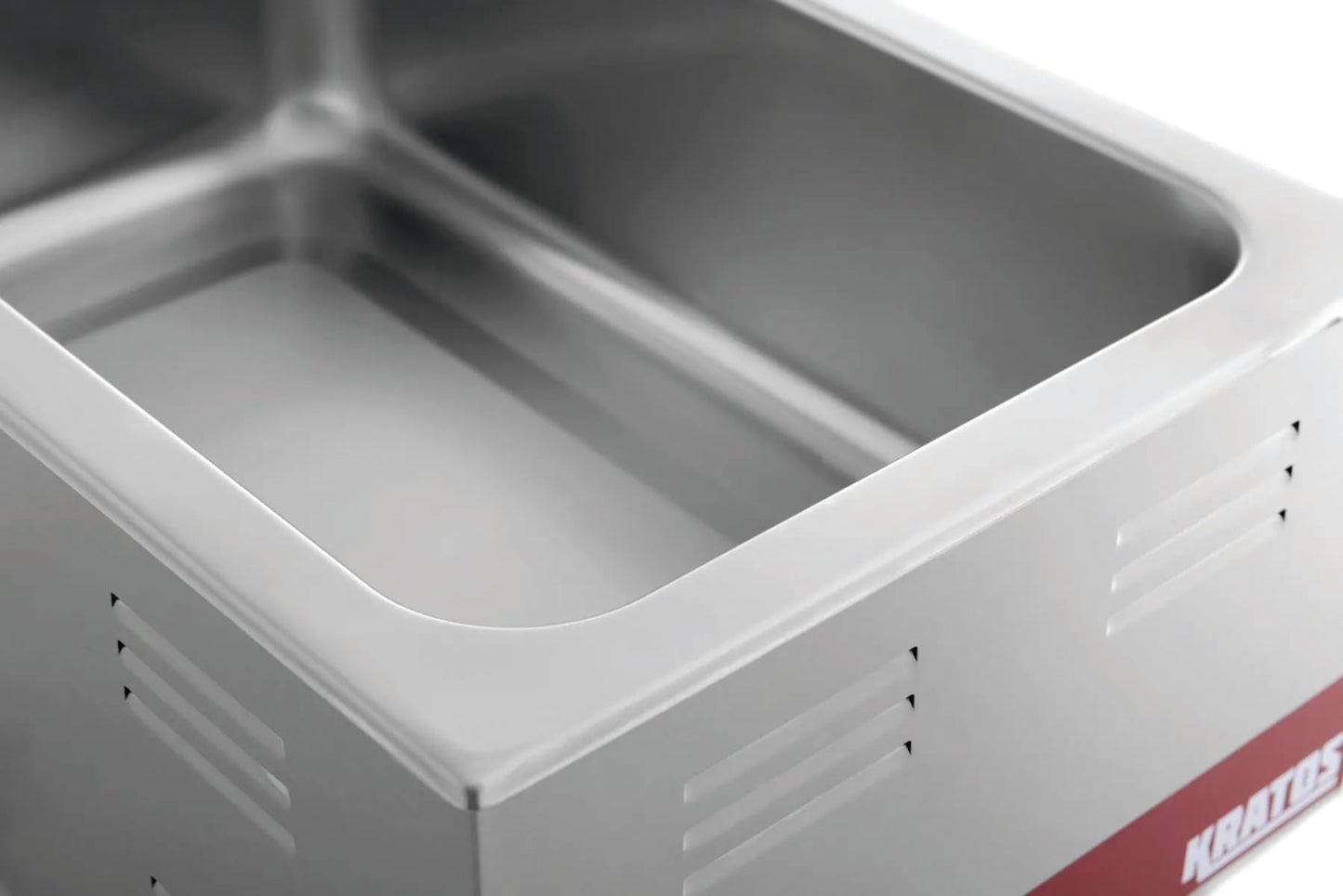 Kratos Commercial Electric Countertop Food Warmer with Two Half Size Hotel Pans and Slotted Lids, 120V, 1200 Watts, Stainless Steel Portable Food Warmer with Pans