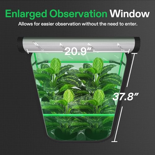 VIVOSUN PRO Grow Tent 2x4 Indoor Grow Tent with Thick 1 inch Poles Strengthened High Reflective Mylar Oxford Fabric Extra ...