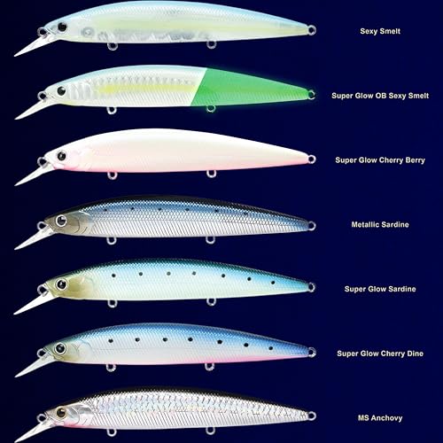 LUCKY CRAFT Surf Pointer 115MR, Saltwater Surf Fishing Lures, Halibut, Surf Perch, White Seabass, Striped Bass, Sinking, F...