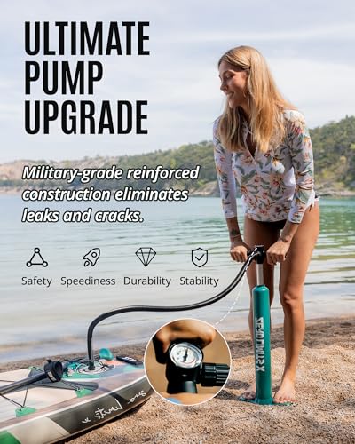 ZLX Inflatable Stand Up Paddle Board, 10'6" SUP Non-Slip Stable Deck Pad, Unique Center Fin, Premium Accessories, Portable...