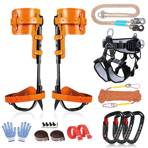 MITOJOSYEER Tree Climbing Gear - Tree Climbing Spikes Suitable for Tree Work, Fruit Picking,Tree Climbing,Logging of Tree ...