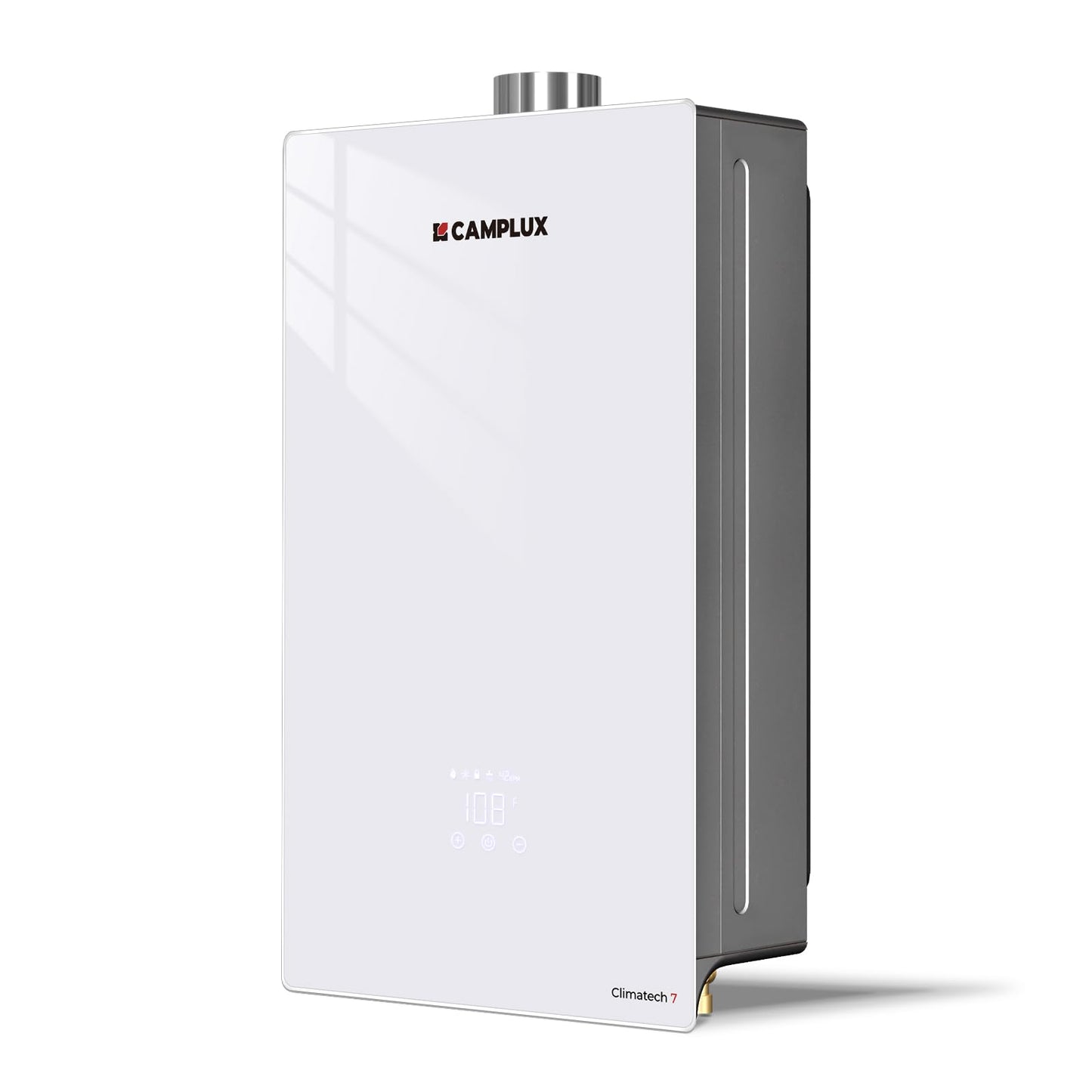 CAMPLUX Climatech 7 Tankless Water Heater Propane 3.6 GPM Up to 4 GPM, 85,300 BTU CSA Certified On Demand Instant Propane Tankless Hot Water Heaters Indoor, 1-3 Points Real Data No Exaggeration