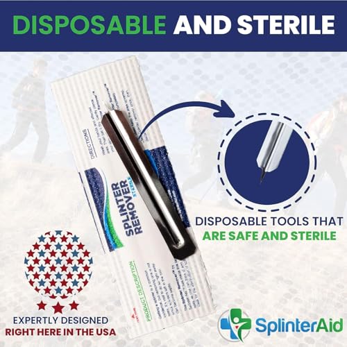Painless Splinter Removal Kit (30-Pack) | Pull Out Splinters Fast & Easy | Compact First Aid for Home, Travel & Camping | ...