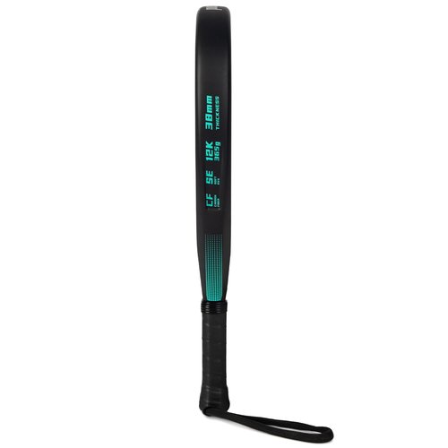 Generic PADELLAND Padel/Pop Tennis Paddle Series Carbon Fiber Racquet, 17.91x10.23x1.5 inches, 0.8 lbs, 12K Carbon Fiber Construction, blue-green