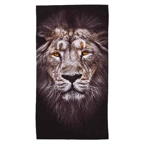 Northwest Classics Beach Towel, 30" x 60", Lion Face Design