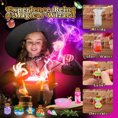Fairy Magic Potions Kit for Kids, Upgraded 26 DIY Mixed Magic Wizard Potion Bottles, Mystery Potions Craft Kit, Christmas ...