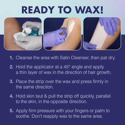Satin Smooth Select-A-Temp¢â Starter Kit - Adjustable Temperature Wax Warmer with Hair Removal Wax and Accessories, Professional Waxing Kit for Face and Body