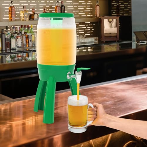 Mimosa Tower,Beer Dispenser With Ice Tube And Spigot,3l / 101.44 Oz Party Drink Dispenser With Led Light For Bar/Party,Bee...
