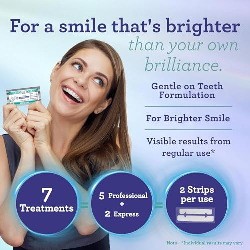 GuruNanda Teeth Whitening Strips - 7-Day Treatment with Non-Slip, Dry Strip Technology - Whitening Designed with Care for ...