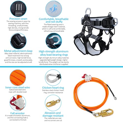 Esayendder Tree Climbing Spikes,Tree Climbing Kit,Tree Climbing Gear,Suitable for Fruit Picking,Tree Climbing,Hunting