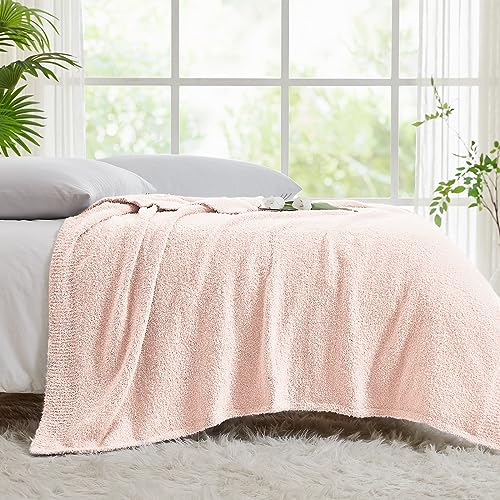 CYMULA Super Soft Pink Throw Blanket 50x60 inches- Lightweight Plush Fuzzy Fluffy Warm Cozy Blankets and Throws for Sofa B...