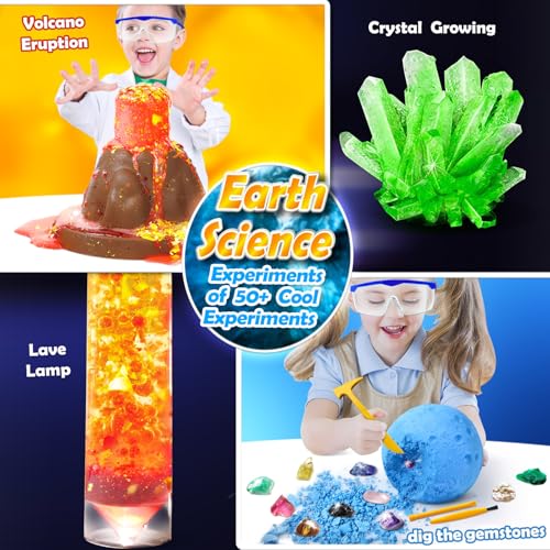 UNGLINGA 50+ Science Lab Experiments Kit for Kids, STEM Activities Educational Scientist Toys Gifts for Boys Girls Chemist...