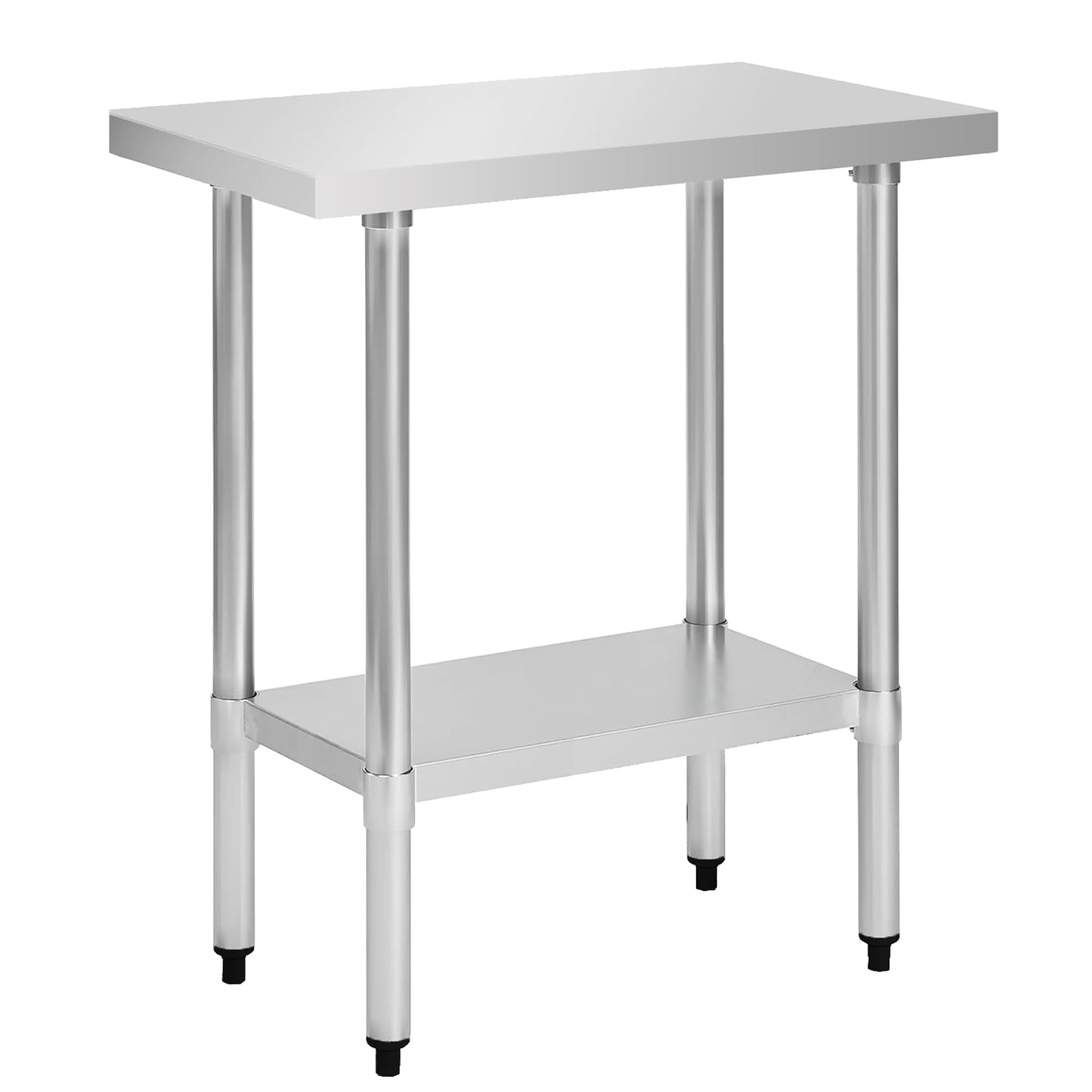 Okeyolive Stainless Steel Work Table 18 x 30 Inch, NSF Commercial Prep Table with Undershelf, Heavy Duty Food Prep Workstation