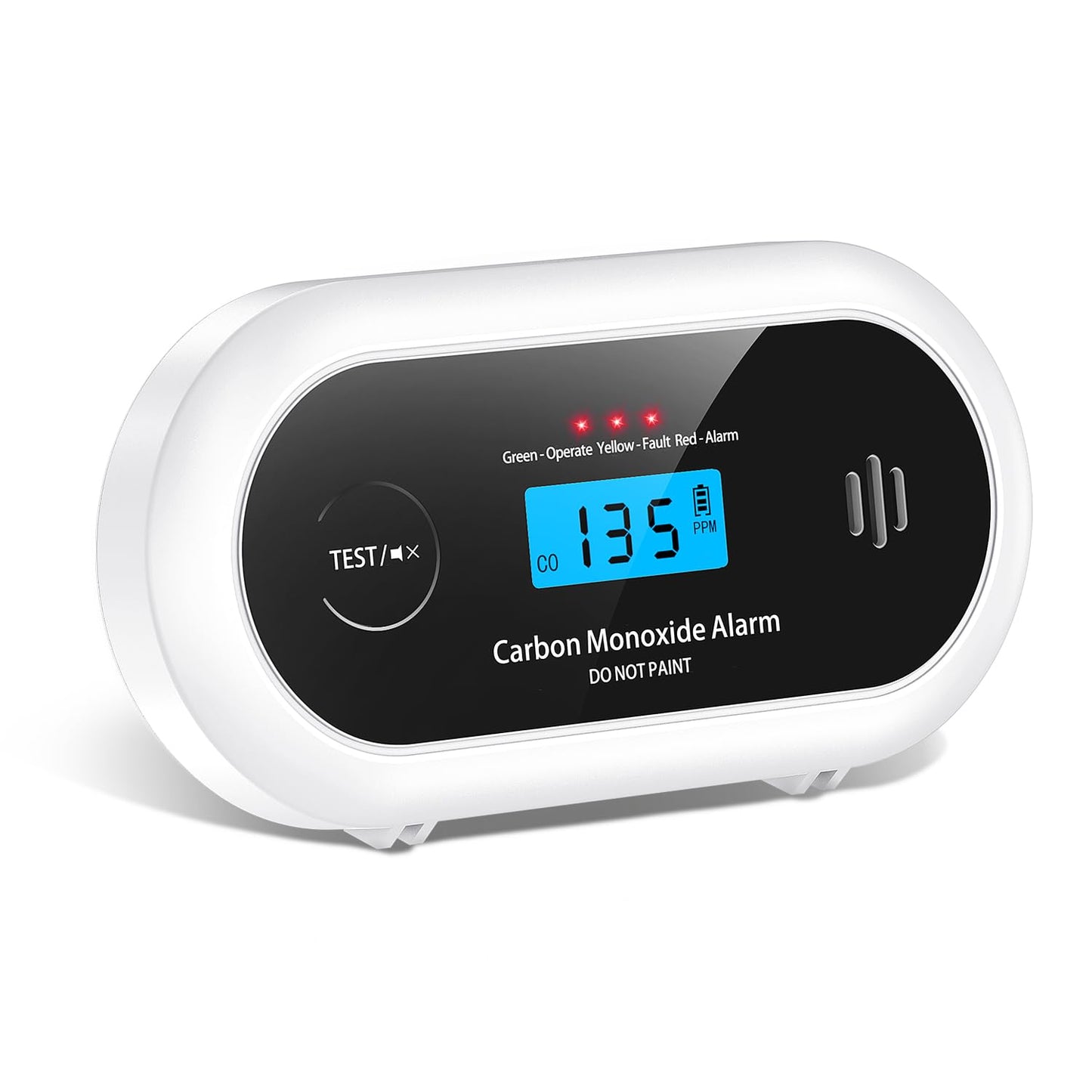 Carbon Monoxide Detector，Portable 10-Year Sealed Battery CO Alarm with LCD Display, CO Detector for Home ，Office and Travel