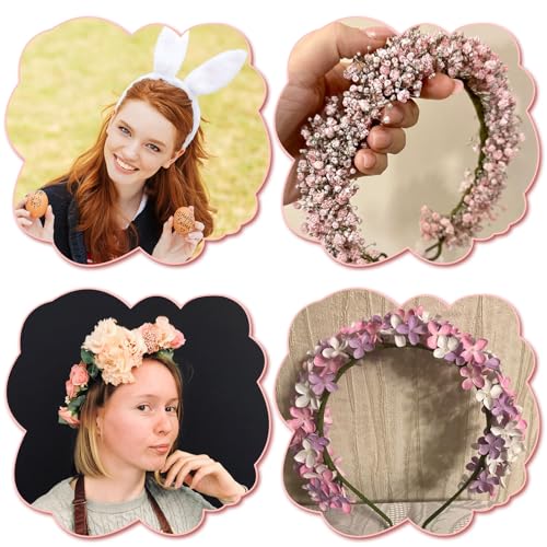 Thinp 6 Pcs Thin Metal Headbands for Women, 6 Size Silver Wire Headband Metallic Plain Headbands for Crafts DIY Women Hair...