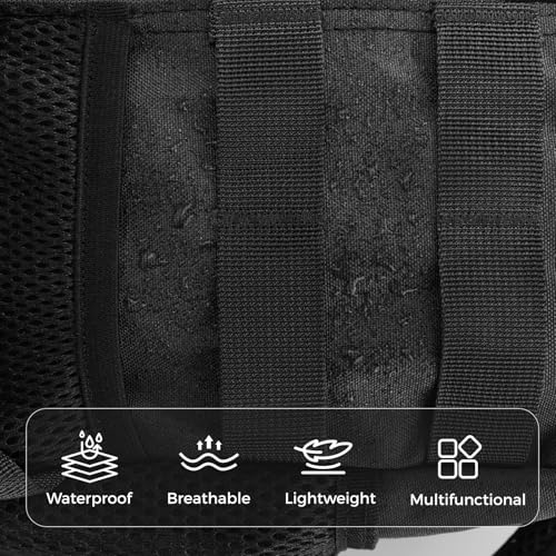 flipfit 9L Mini Tactical Backpack Small Military Gym Bag for Men Women Molle Daypack Camping Backpack with Patch(Black)
