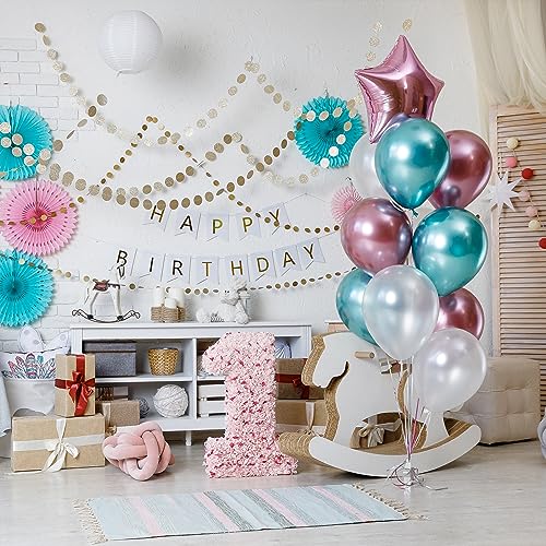 Mr. Pen- Metallic Balloons, 12 Inch, 54 Pack, 9 Colors, Balloons for Birthday Party