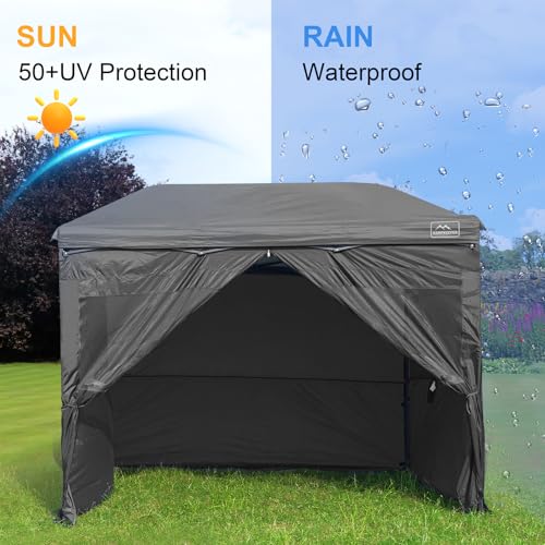 KAMPKEEPER 5pcs Sidewalls for 10X10 Commercial Instant Canopy Tent, Converts Canopy into Tent for Camping with Removable S...