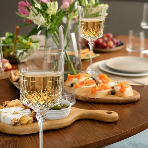 supernal 20pcs Plastic Wine Glasses - 10oz Clear Crystal Wine Cups with Stem- Clear Hard Plastic Durable Premium Quality 3...