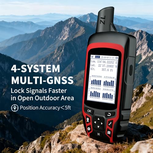 NiesahYan A6 Handheld GPS for Hiking, Rugged Waterproof GPS Navigator with 20 Hrs of Battery Life, 2 Navigation Mode, 2.4"...