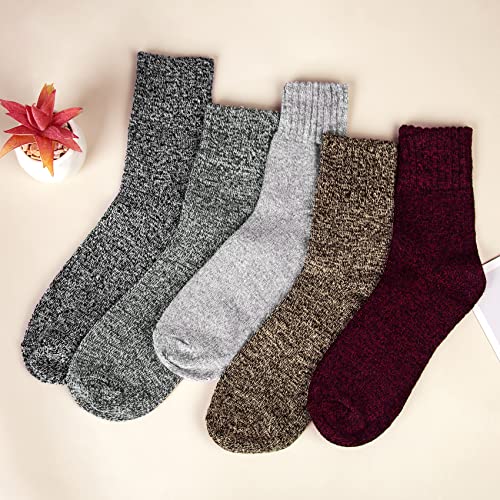 Loritta Wool Socks for Women, Winter Warm Stocking Stuffers Gifts for Women Cabin Crew Hiking Boot Socks