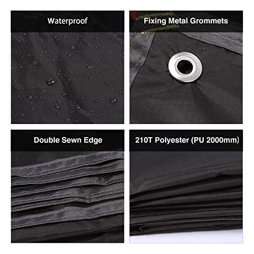 REDCAMP Ultralight Tent Footprint, PU 2000 Waterproof Camping Tent Tarp with Drawstring Carrying Bag for Ground Camping Hi...