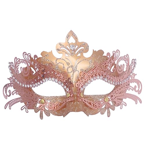 Geek-M Women/Men Masquerade Metal Masks Venetian Halloween Costume Mask Mardi Gras Mask