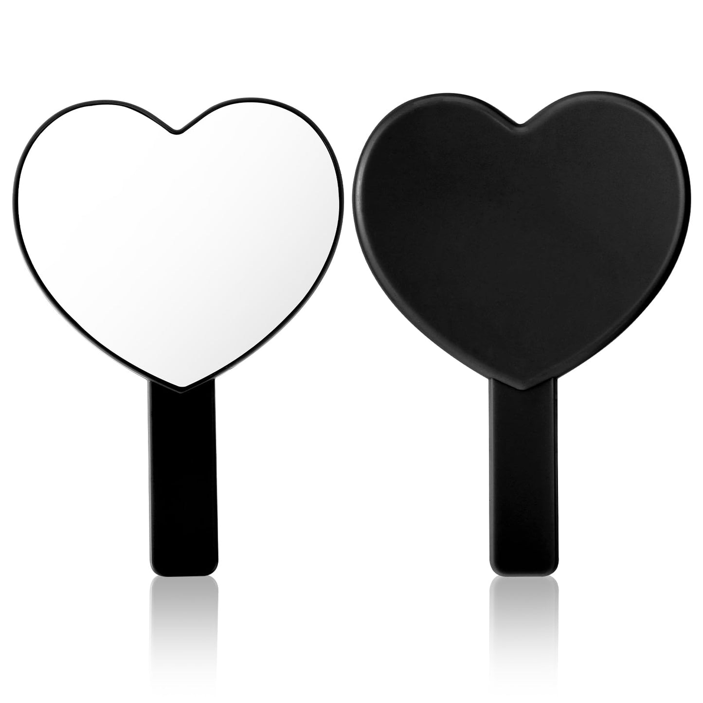 TIESOME Heart Shaped Handheld Mirror, Drop-Resistant Small Heart Mirrors with Handle Portable Travel Cosmetic Lash Mirror Hand M