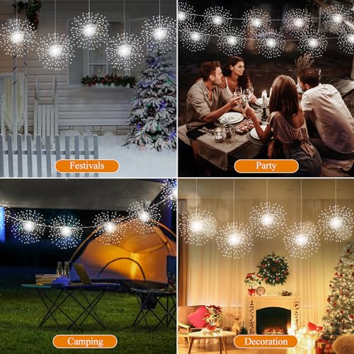DoonDar 5 Pack 1000 LED Plug in Firework Lights Starburst Lights for Christmas Garden/Patio/Wedding/Party/Bedroom Outdoor ...