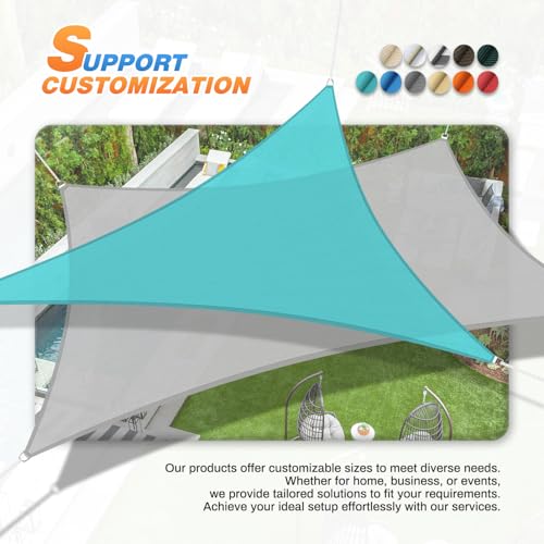 TANG 10'x14' Sun Shade Sail Rectangle Sunshade Canopy UV Block Shade Cloth Pergola Cover for Outdoor Patio Garden Gazebo D...