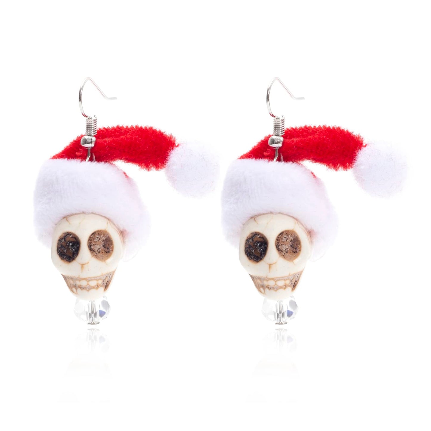 ZKBKJSPZJB Skull Cherry Earrings/Red Skulls Earrings/Halloween earrings/funky spooky quirky earrings/Nickel Free