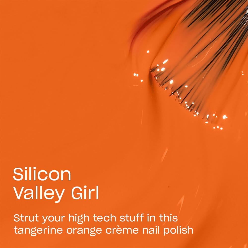 OPI Nail Lacquer Silicon Valley Girl | Opaque Bright Orange Crme Chip Resistant Nail Polish | Me, Myself Collection