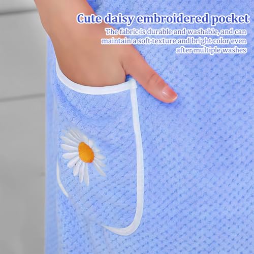 Women’s Soft Wrap Towel, Wearable Bath Robe Super Absorbent & Quick Dry Spa Bathrobes Lightweight for Sauna Beach Pool(39"...