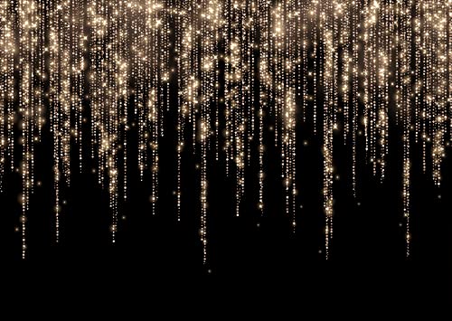 LTLYH 7x5ft Black and Gold Backdrop New Year Backdrop 2025 Golden Spots Background Vintage Astract Background for Birthday...