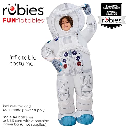 Rubies Astronaut Inflatable Costume for Kids, Unisex One Size
