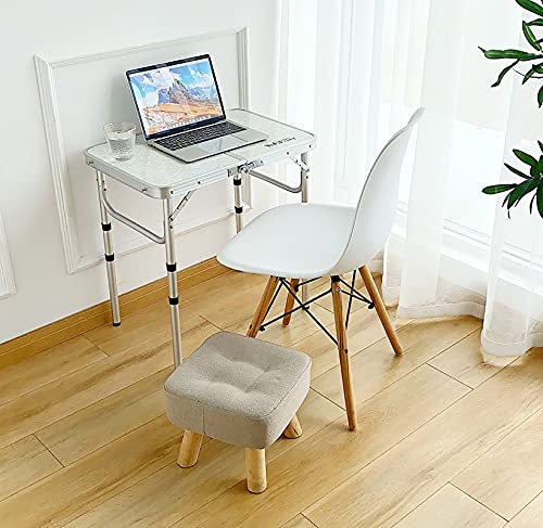 YUFIFAIRY Small Folding Table Portable, 24''L x16''W Foldable Camp Table with 3 Adjustable Height, Indoor Outdoor Lightwei...