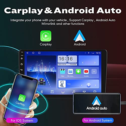 [2G+32G] Carplay Android Auto Touchscreen Autoradio Car Stereo GPS Navigation FM Radio Head Unit WiFi Mirror Link Multimed...