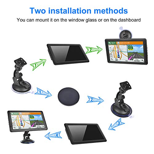 GPS Navigation for Car （9 Inch） Slimline Touch Screen Real Voice Direction ，USA Edition 2025 (Free Lifetime Updates) Turn-...