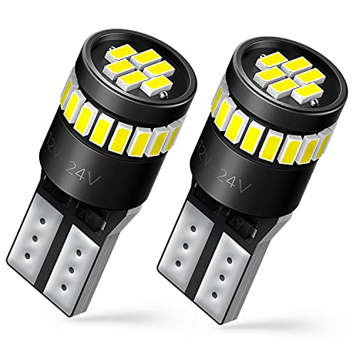 AUXITO 194 LED Bulbs for License Plate Light 168 175 2825 W5W T10 24-SMD 3014 Chipsets 6000K White for Car Dome Door Map D...
